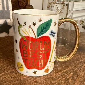 Rifle Paper Co “World’s Best Teacher” Mug | New in Box/bought at Anthropologie